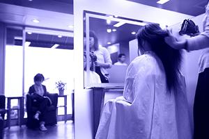 おおたかの森でオレンジのインナーカラー